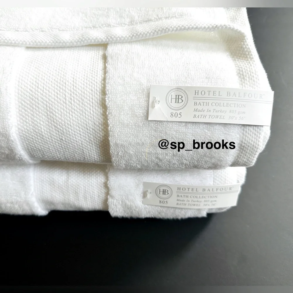 🎁Hotel Balfour Bath Towel Set - White - 750 & 805 gsm - 9 PCS - Made in Turkey